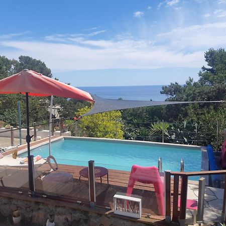 Haut De Villa Au Mont St Clair Vue Exceptionnelle Mer Et Foret Terrasses, Piscine, Petanque, Solarium Prives Сет Екстериор снимка
