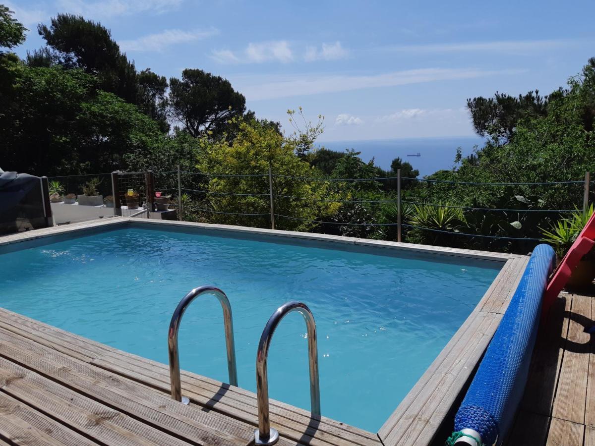 Haut De Villa Au Mont St Clair Vue Exceptionnelle Mer Et Foret Terrasses, Piscine, Petanque, Solarium Prives Сет Екстериор снимка